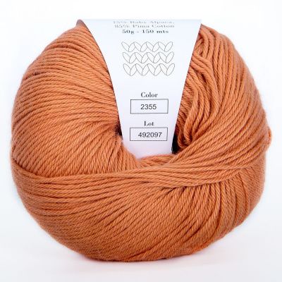 Infinity Cotton Alpaca ( 2355 OCHER)  85% хлопок, 15 % беби альпака 50гр/150 м