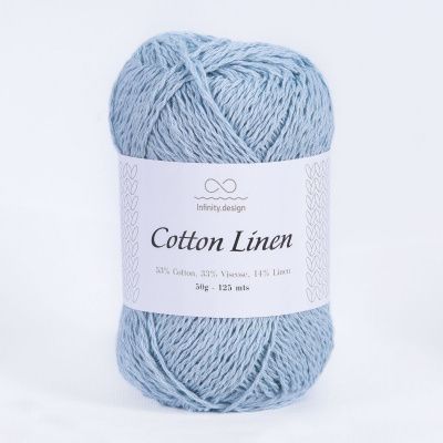 Infinity Design Cotton Linen (5930 LIGHT BLUE) 53% хлопок, 33% вискоза, 14%  лен 50 гр/125 м